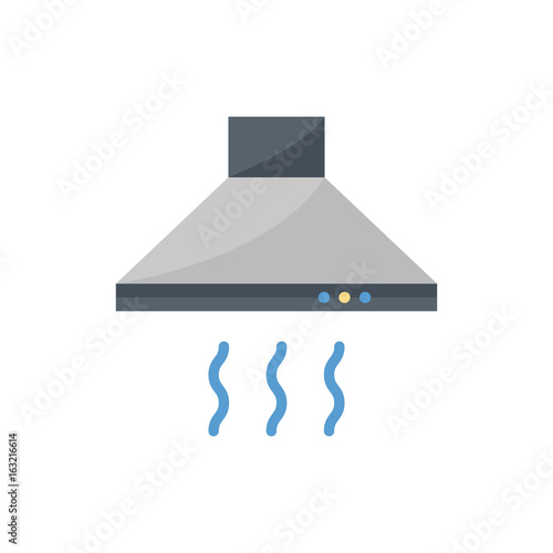 Flat kitchen ventilation icon.