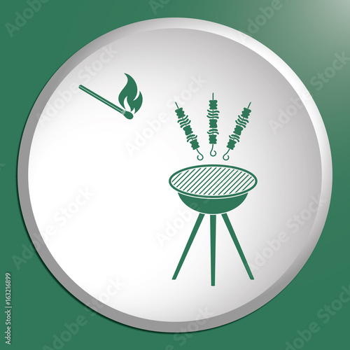 Grilled kebab icon