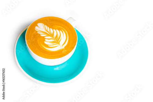 Cup of fresh coffee on white background,Clipping Path.