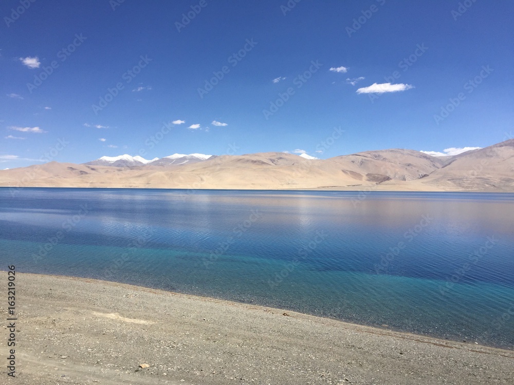 pangong lake in ladakh region of india