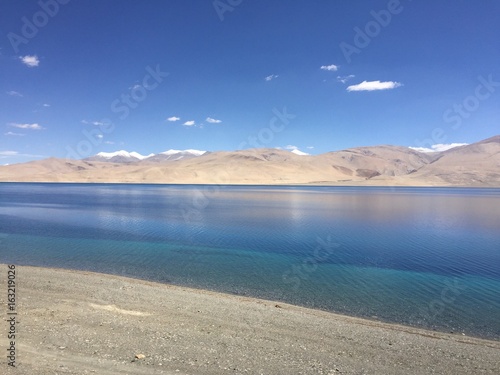pangong lake in ladakh region of india
