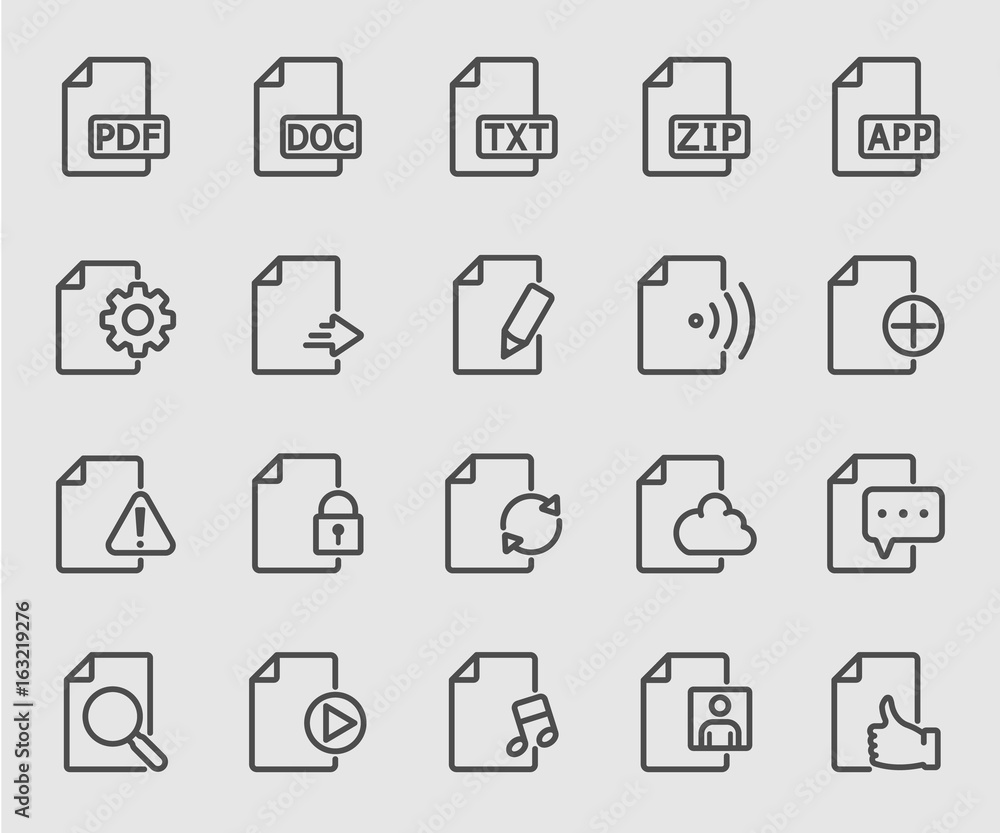 File and Document line icon