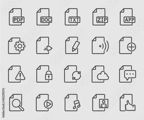 File and Document line icon