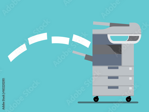 working copier printer ,Vector illustration