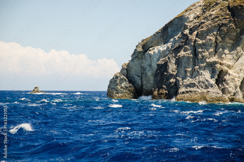 Naklejka premium Ponza - Costa - Mare - Porto