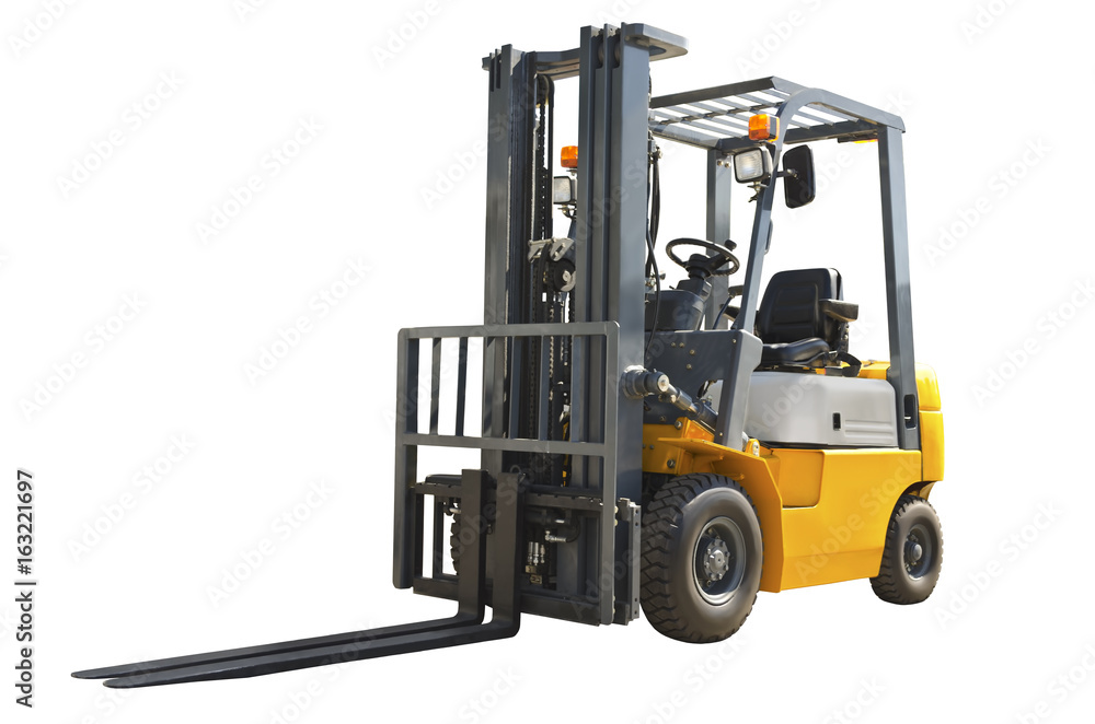Forklift isolated on a white background Forklift isolated on a white background