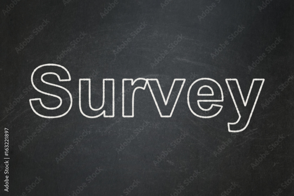 Science concept: Survey on chalkboard background Science concept: Survey on chalkboard background