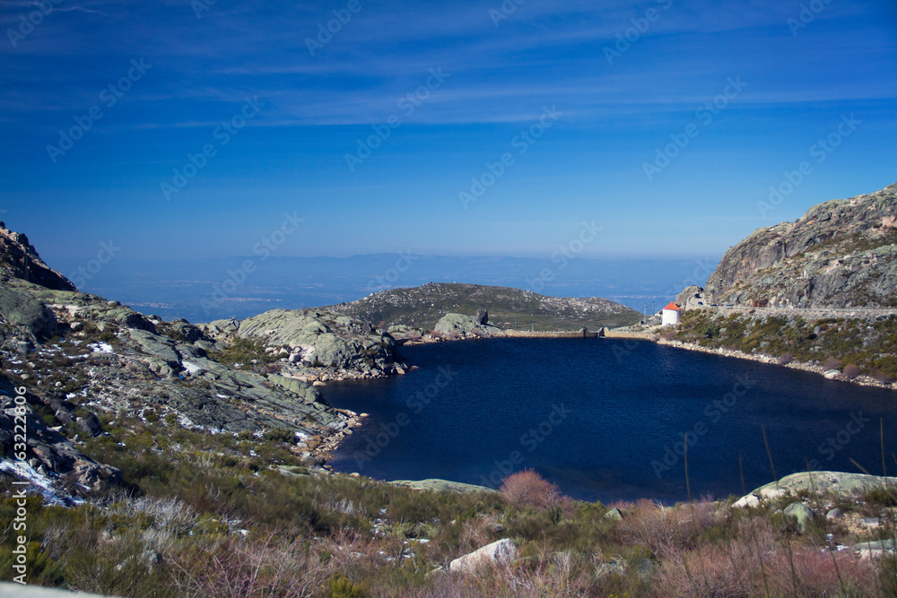lake in mountains Serra da Estrela in Portugal