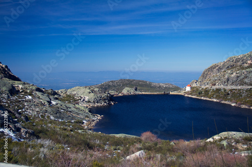 lake in mountains Serra da Estrela in Portugal