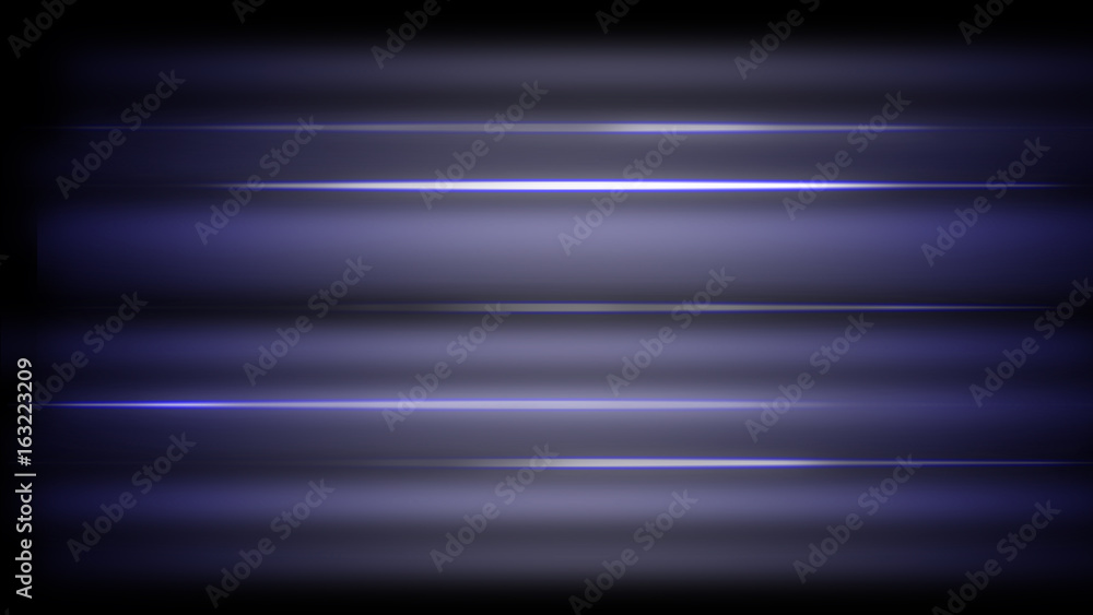 Abstract neon banner of light glows on a black background.