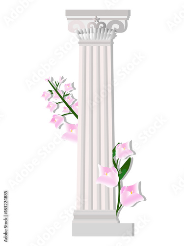 Greek Corinthic columns order vintage design Vector illustration