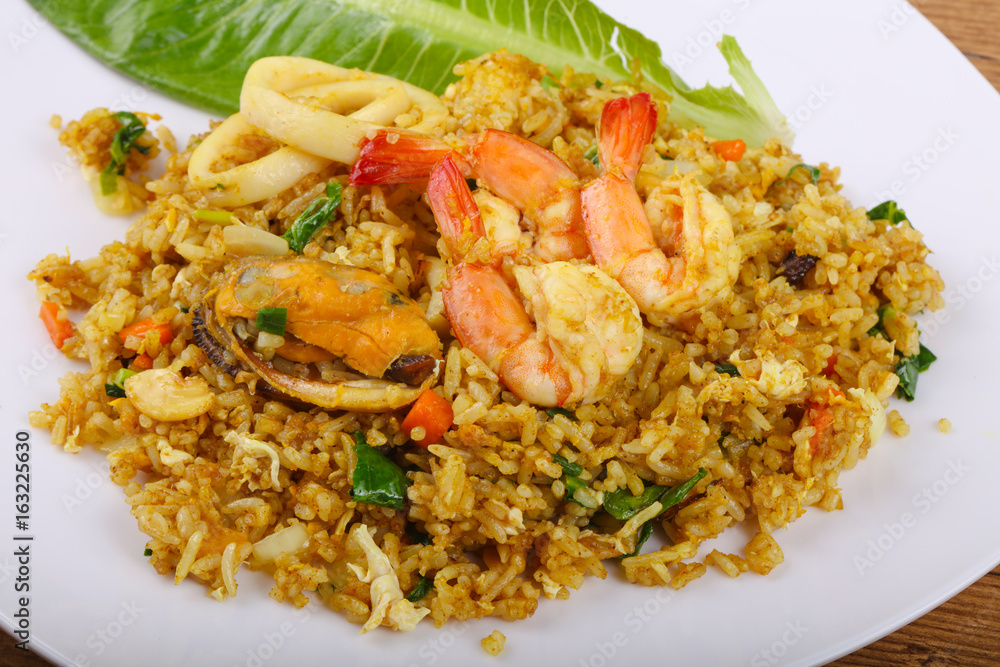 Fried rice with seafood Fried rice with seafood