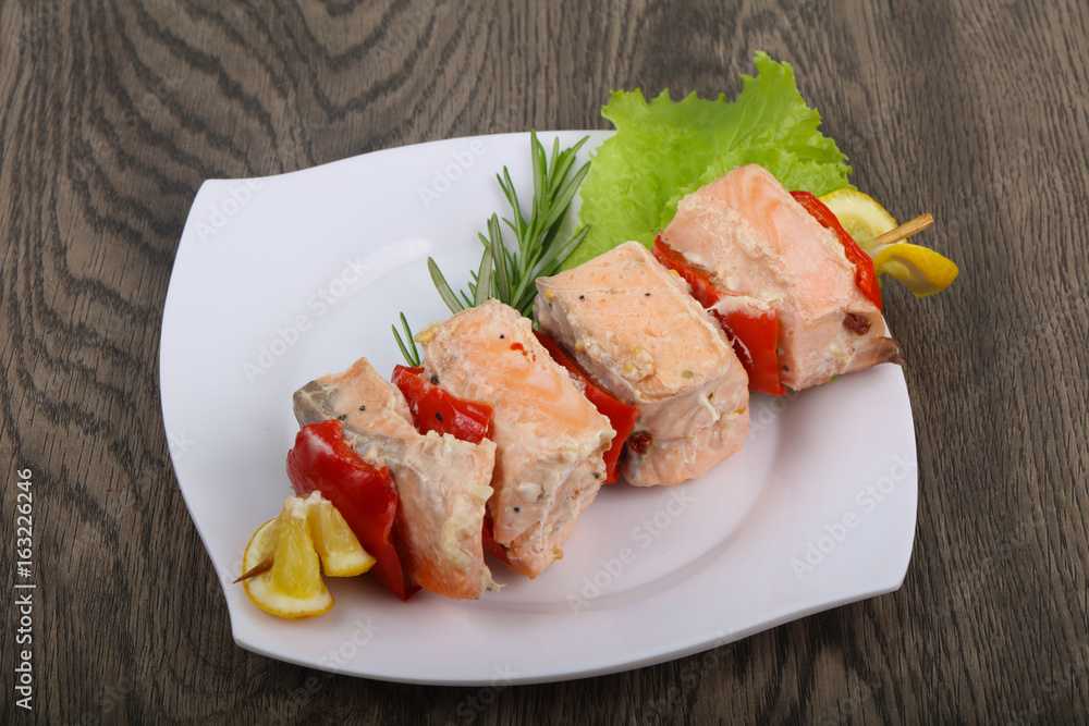 Salmon Skewer Salmon Skewer