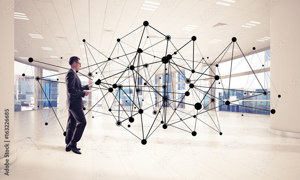 Networking and social communication concept as effective point f Networking and social communication concept as effective point f