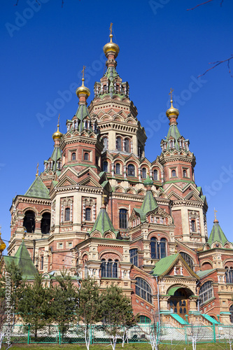 Russia, suburb of Saint Petersburg, the St. Peter and Paul Cathedral.