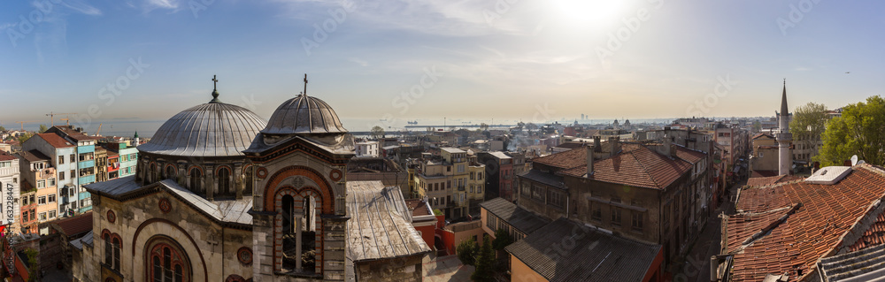 The roofs of Istanbul and the view of the Yellow Sea