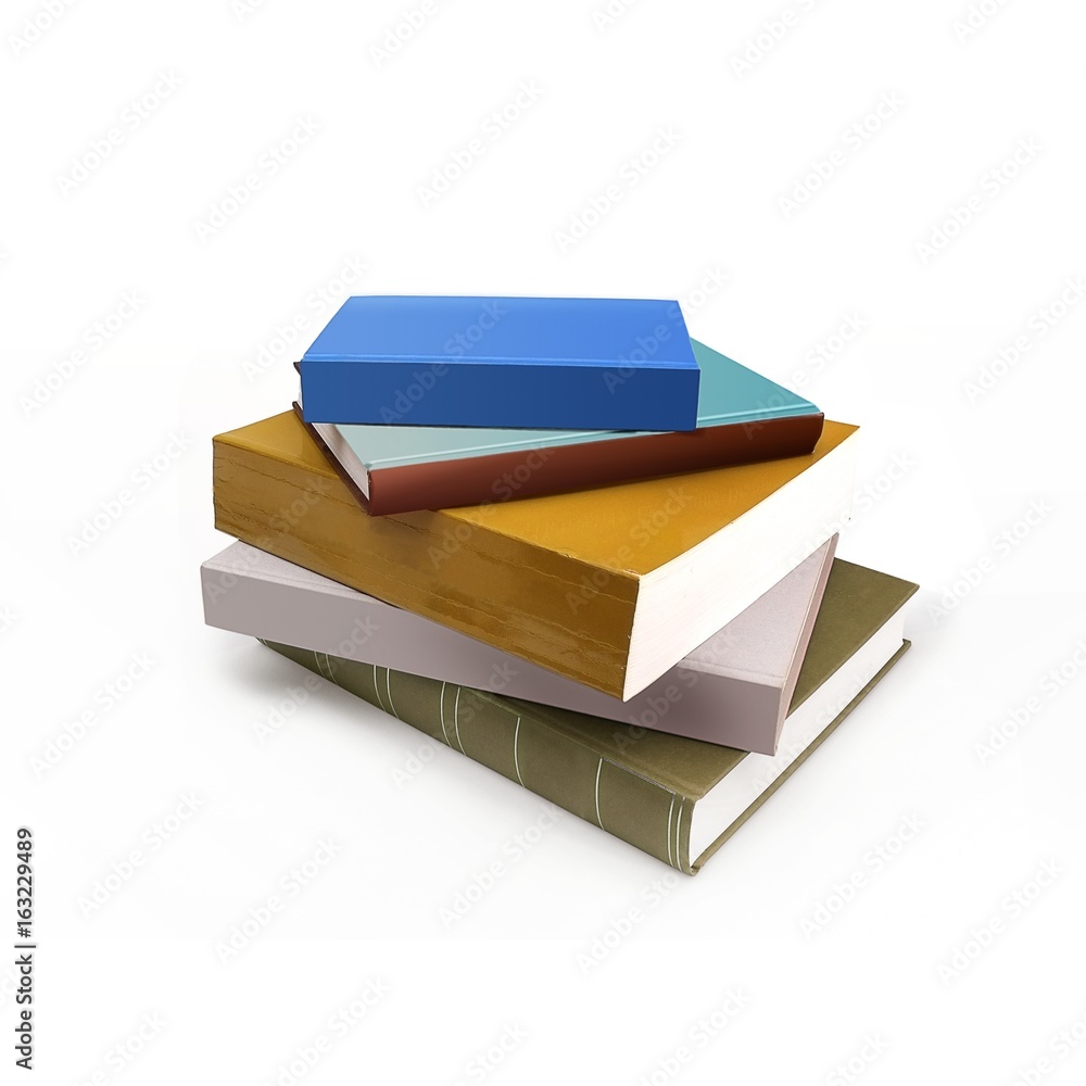 Stack of books on white background Stack of books on white background