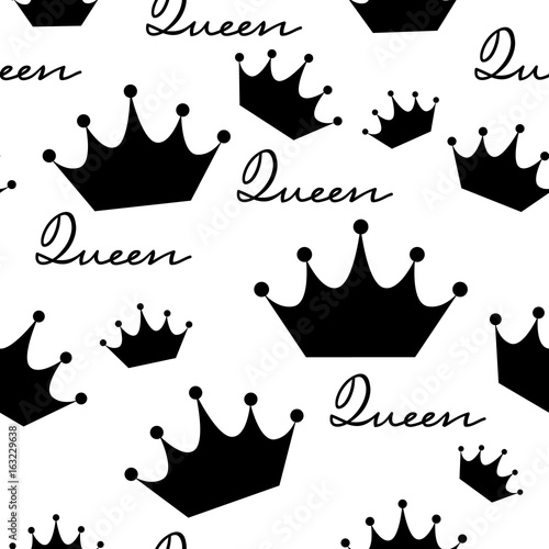 Crown seamless pattern. Vintage seamless pattern with crowns. Seamless pattern can be used for wallpaper, pattern fills, web page background, surface textures.