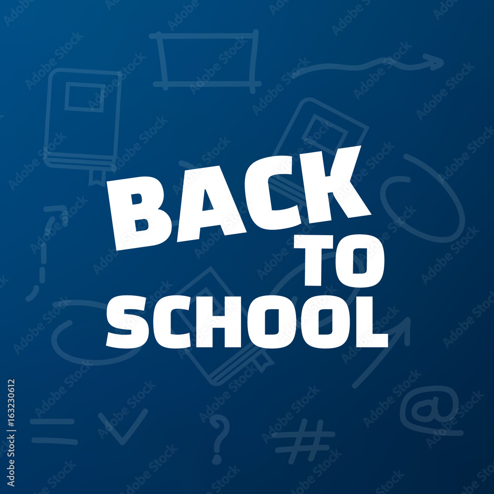 Back to School title texts poster design.Education background.Education Concept.