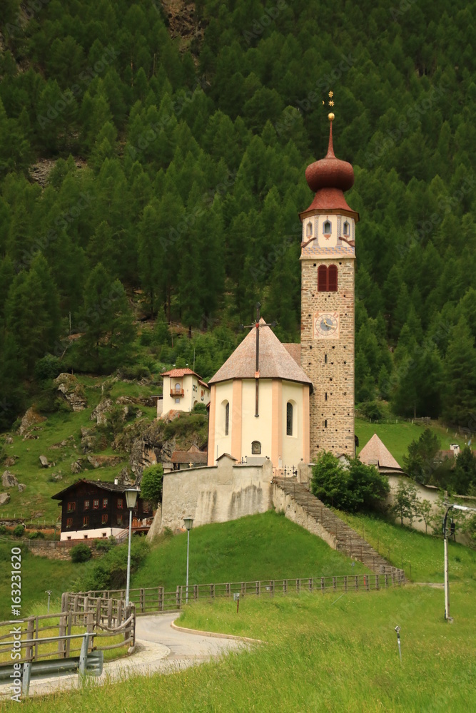 Naklejka premium Unser Frau, Schnalstal, Südtirol