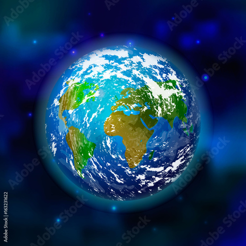Fototapeta Naklejka Na Ścianę i Meble -  Planet earth on space background