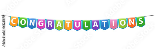 Congratulations banner. Vector illustration