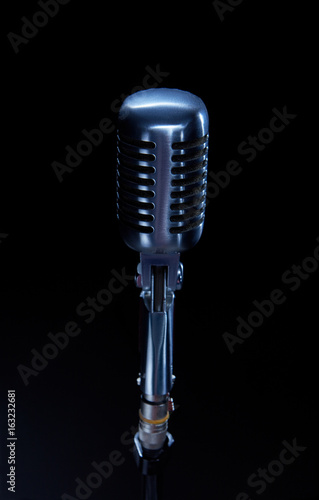 Vocal microphone on stage. photo