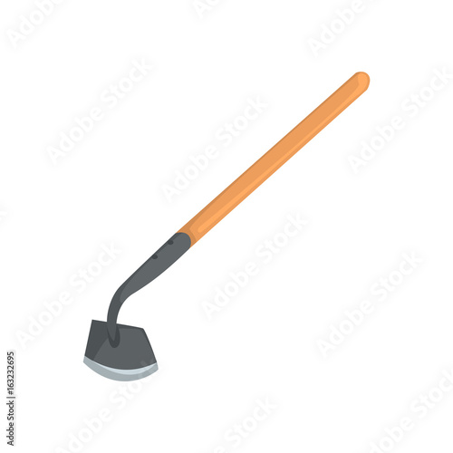 Garden hoe, agriculture tool cartoon vector Illustration