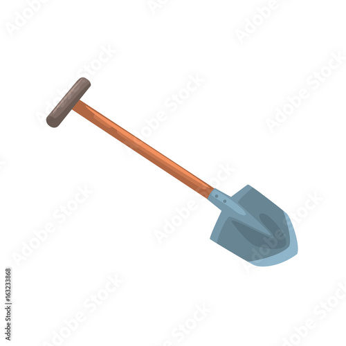 Garden shovel, agriculture tool cartoon vector Illustration