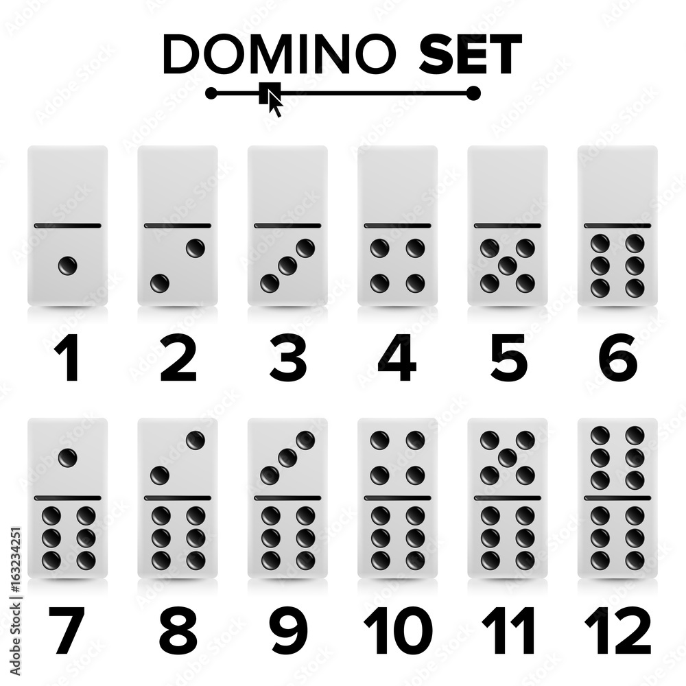 Fotografie Domino Set Vector Realistic Illustration