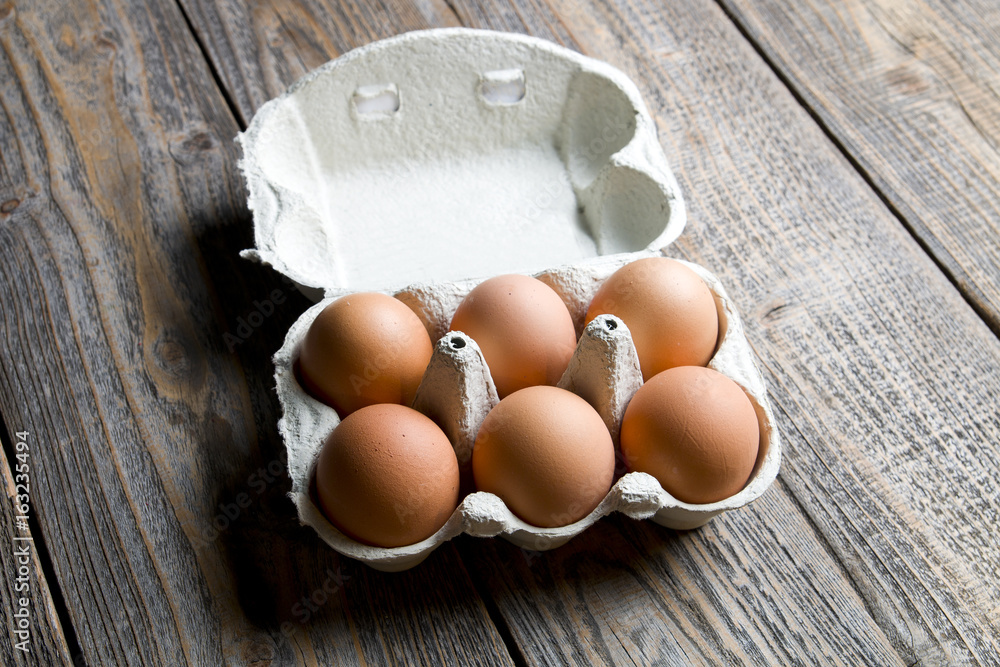 Fresh eggs on wood Fresh eggs on wood