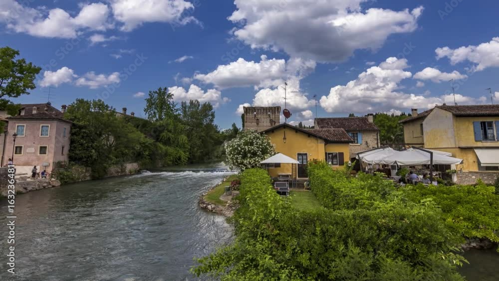 4K Hyperlapse at Borghetto, River & Bridge, Veneto, Italy 4K Hyperlapse at Borghetto, River & Bridge, Veneto, Italy