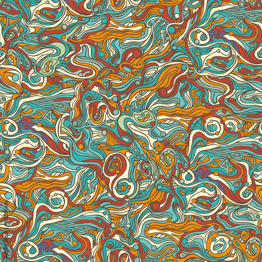Colorful doodle abstract seamless pattern. Colorful doodle abstract seamless pattern.