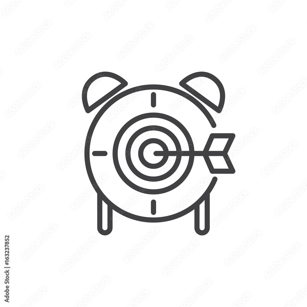 Deadline line icon, outline vector sign, linear style pictogram isolated on white. Symbol, logo illustration Deadline line icon, outline vector sign, linear style pictogram isolated on white. Symbol, logo illustration