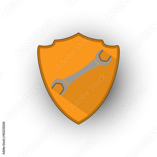 Wrench in shield