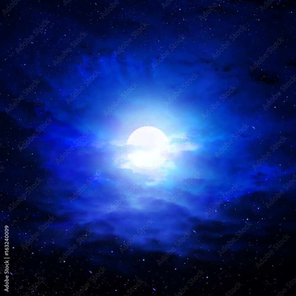 Obraz premium night sky moon