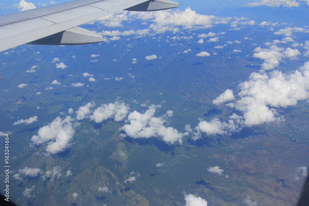 Obraz premium Top view from air plane.