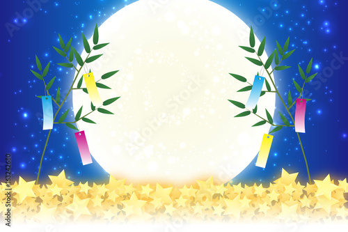 背景素材壁紙,七夕飾り,祭り,伝統,短冊,笹の葉,初夏,星屑,天の川,天の河,