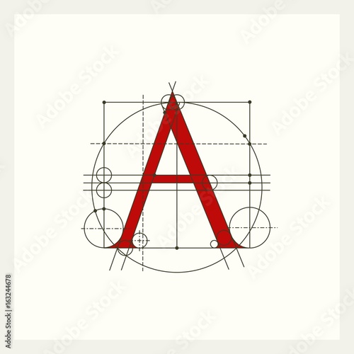 Creative monogram, Construction Latin capital letter A. It can be used as a logo, emblem.