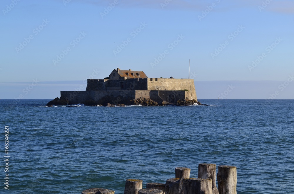 The old fortress of Saint Malo, Brittany, France