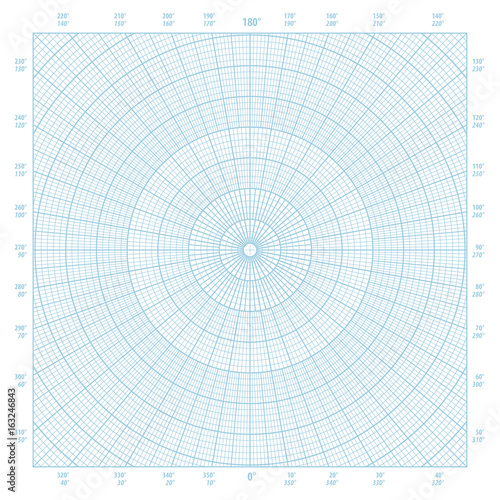 Polar coordinate circular grid graph paper background photo