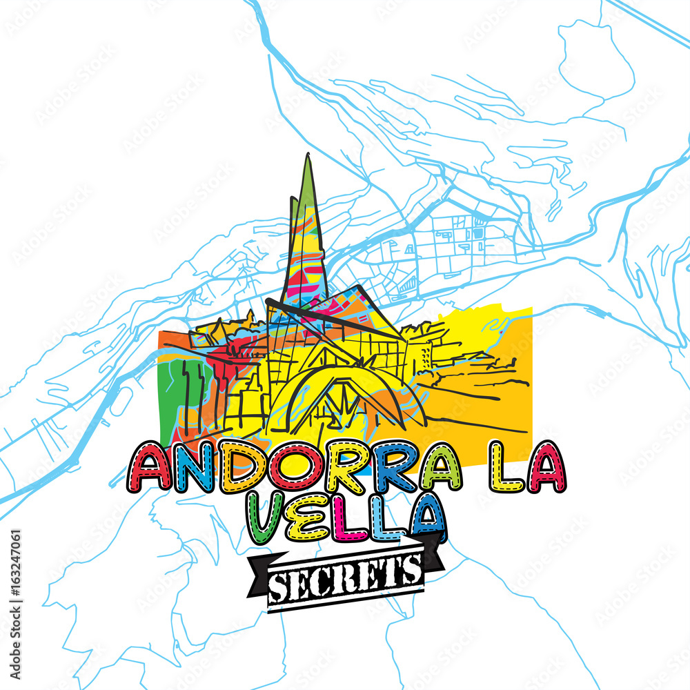Andorra Travel Secrets Art Map