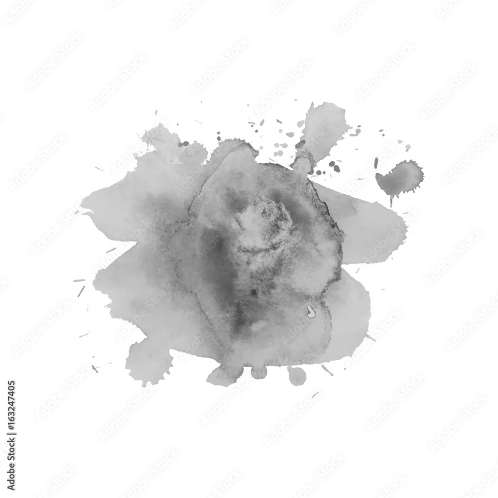 Abstract watercolor grayscale background