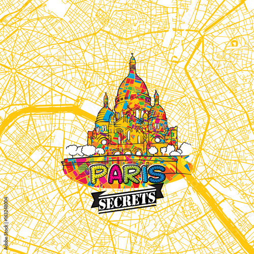Paris Travel Secrets Art Map