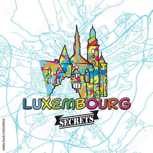 Luxembourg Travel Secrets Art Map