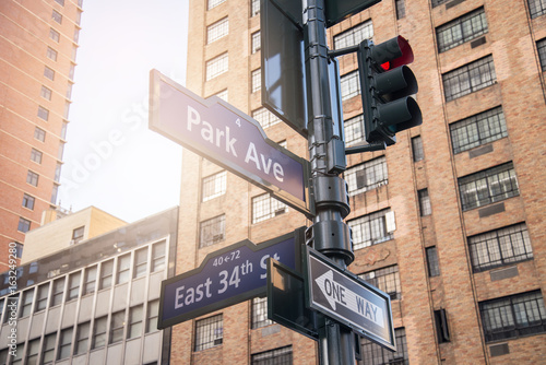 Street signs in Manhattan, New York City © spyarm