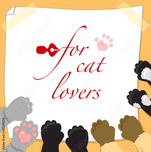 For cat lovers page with paws