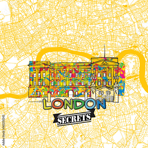 London Travel Secrets Art Map