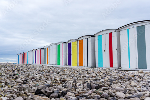Quadro su tela Cabines de plage, Le Havre