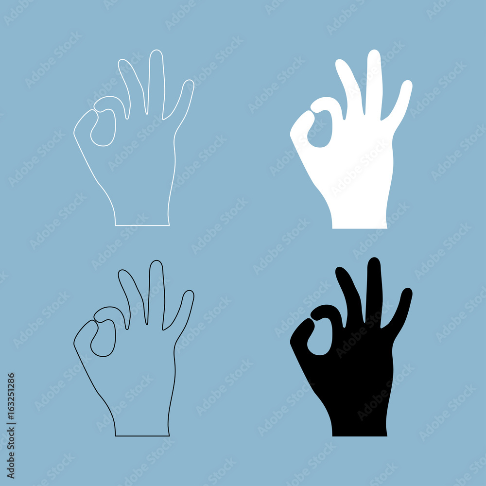 The sign perfectly shows the hand the black and white color icon . The sign perfectly shows the hand the black and white color icon .